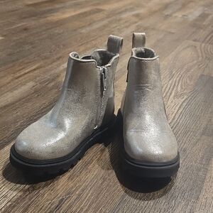 Jumping Beans Shimmering Silver Kids Boots